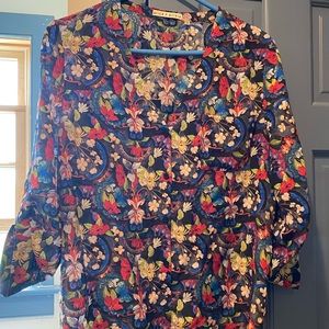 Alice & Olivia silk floral blouse
